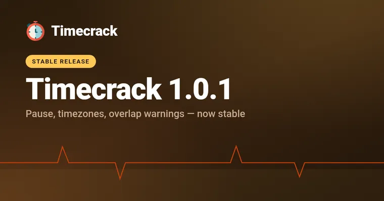 Timecrack 1.0.1 Is Available